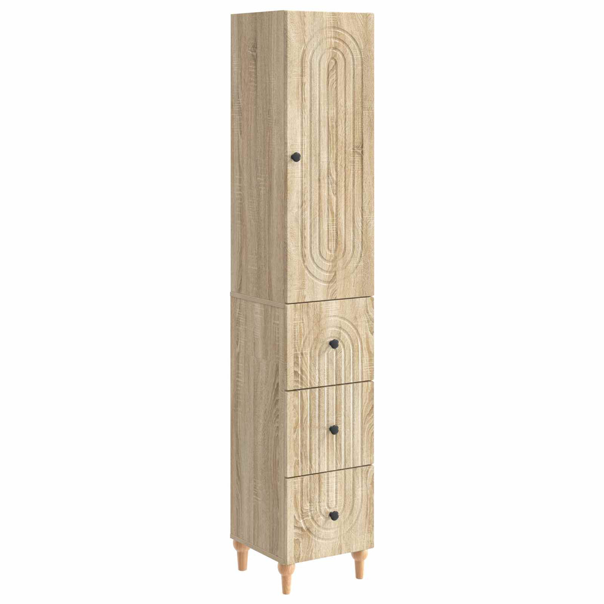 Set ormara 2 kom. Konstruirano drvo Smeđa 33 x 34,5 x 90 cm