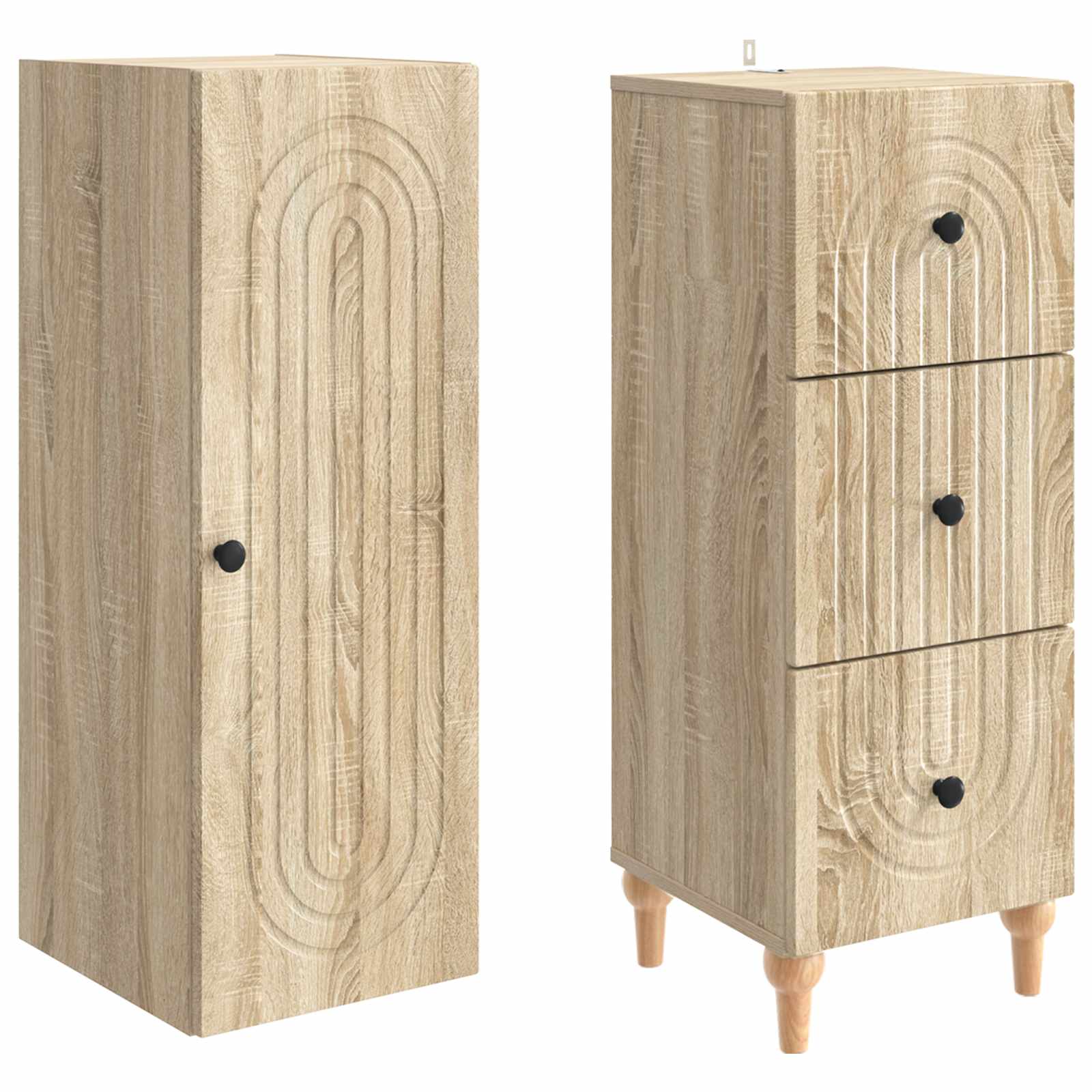 Set ormara 2 pcs 33 x 34,5 x 90 cm Konstruirano drvo
