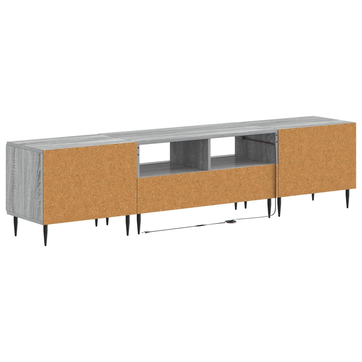3-dijelni LED TV kabinet ZWOLLE Siva Sonoma Konstruirano drvo
