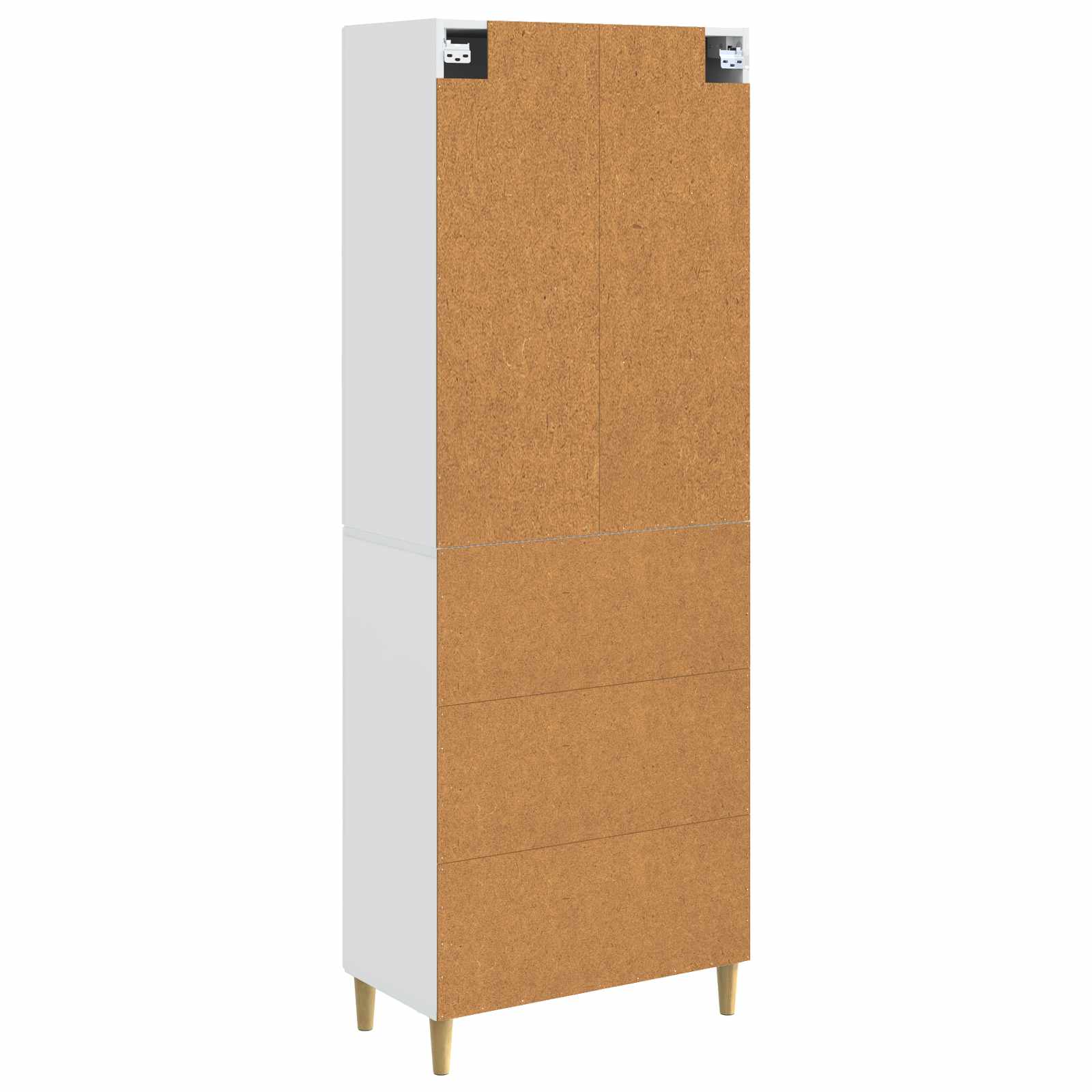 Set ormara 2 pcs Bijela visokog sjaja 66 x 34,5 x 95 cm