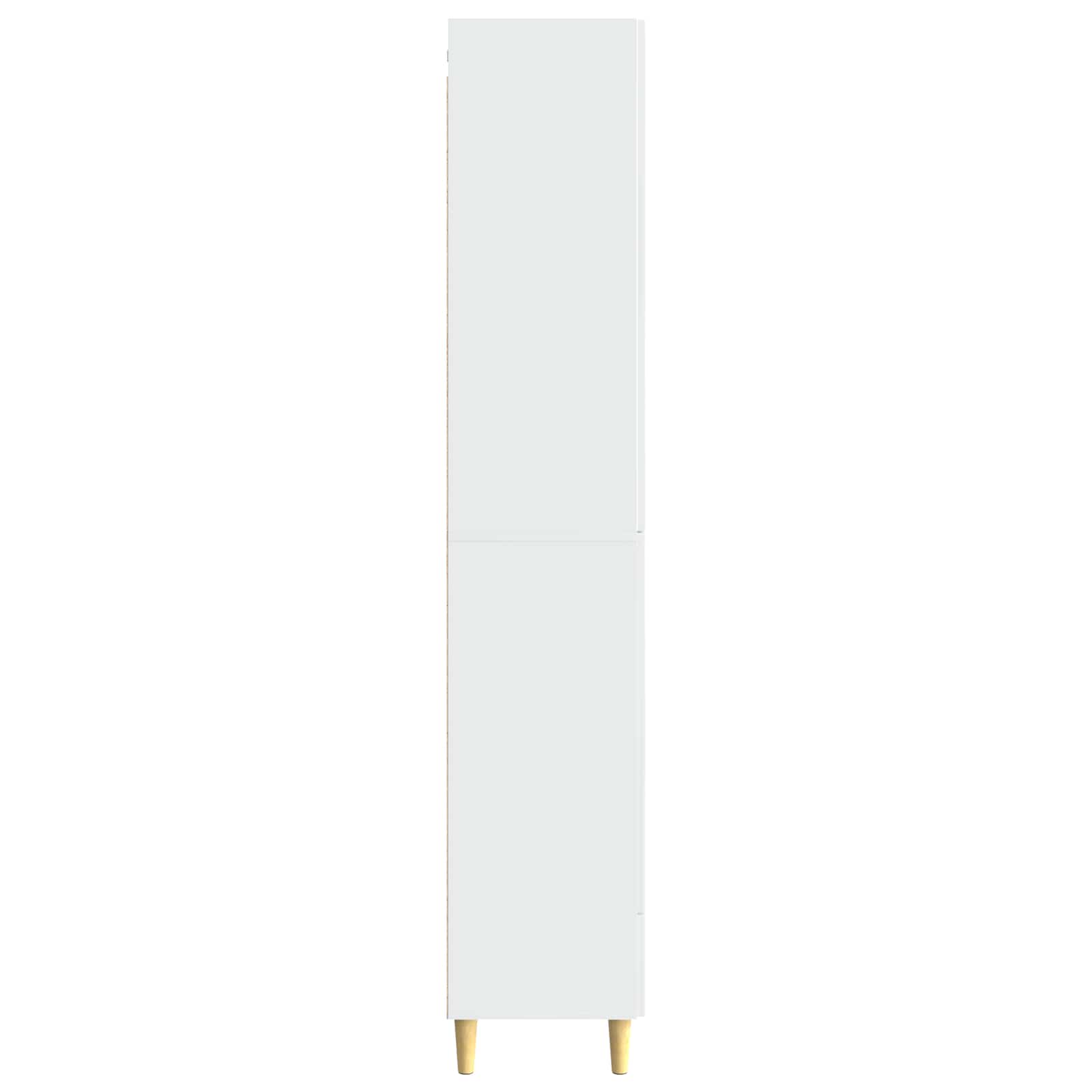 Set ormara 2 pcs Bijela visokog sjaja 66 x 34,5 x 95 cm