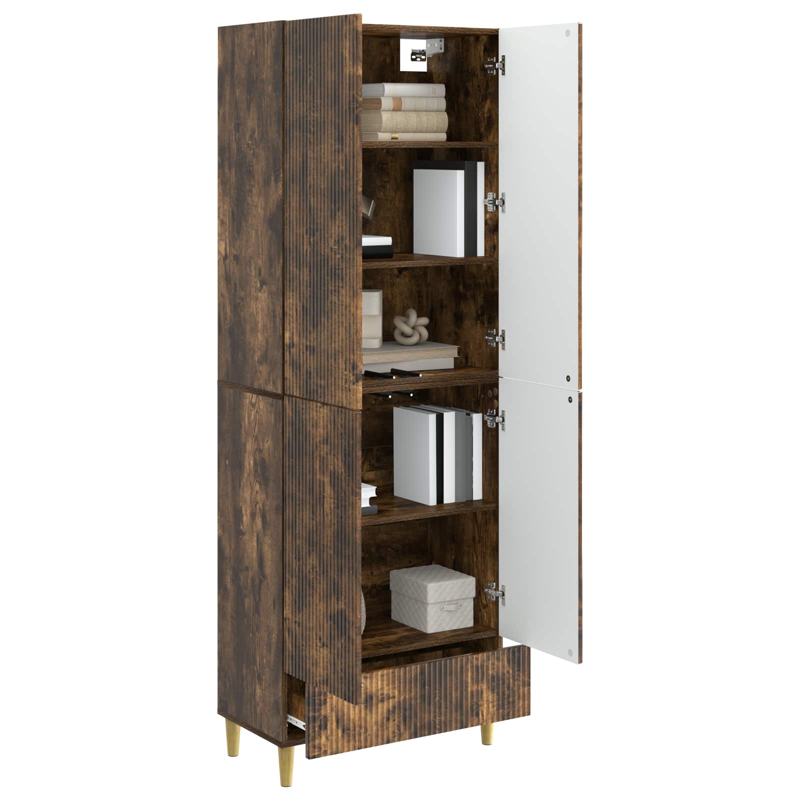 Set ormara 2 pcs Dimljeni hrast 66 x 34,5 x 95 cm