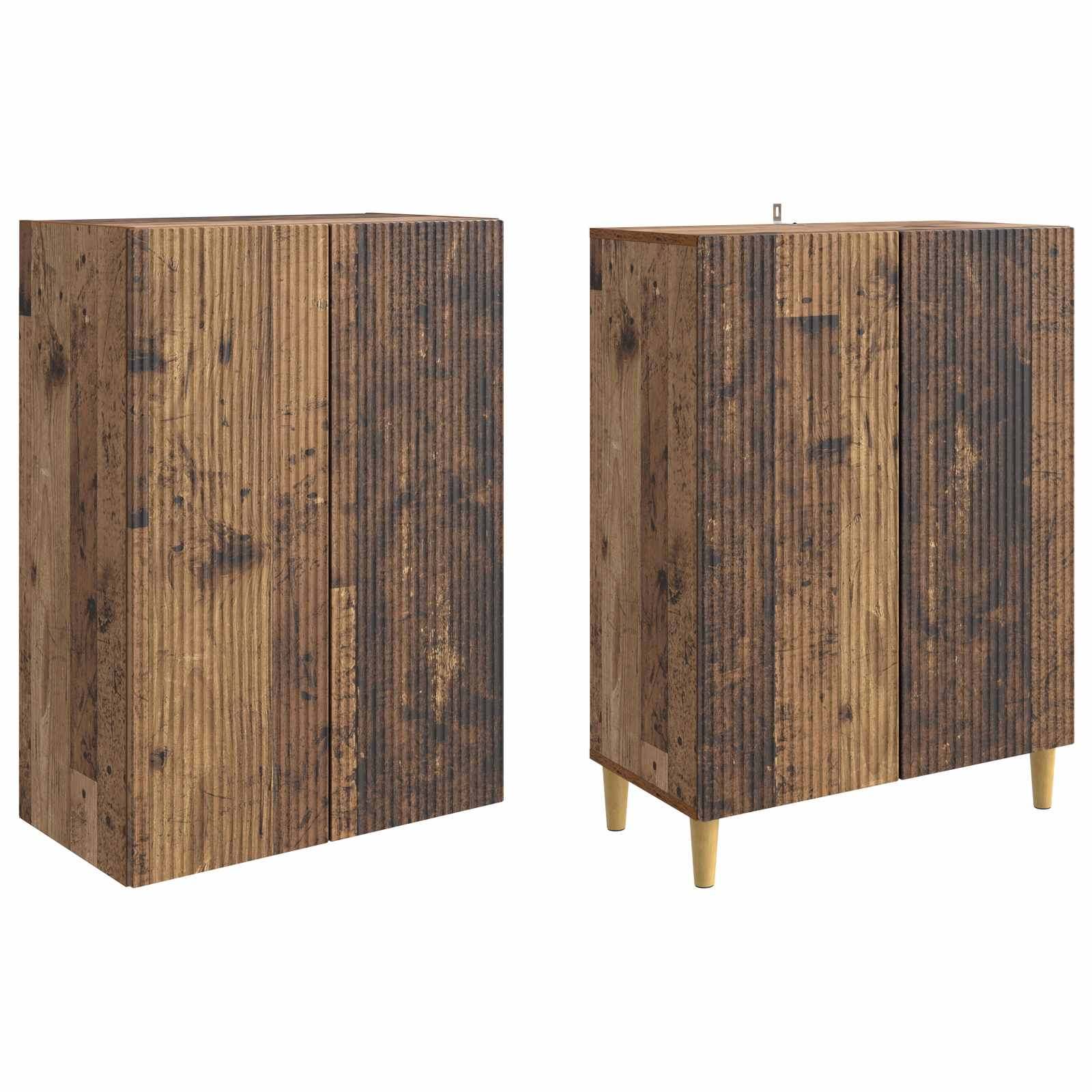 Set ormara 2 pcs Staro drvo 66 x 34,5 x 90 cm Konstruirano drvo