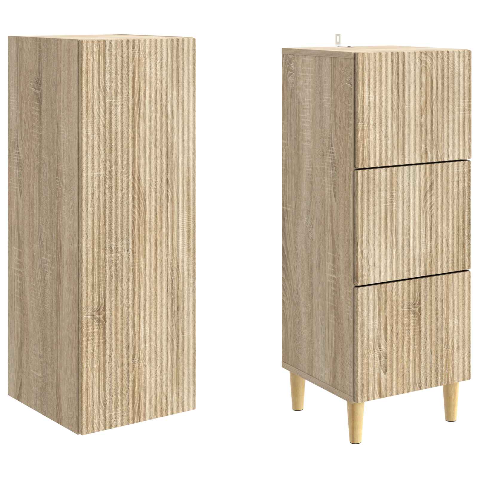 Set ormara 2 pcs 33 x 34,5 x 90 cm Konstruirano drvo