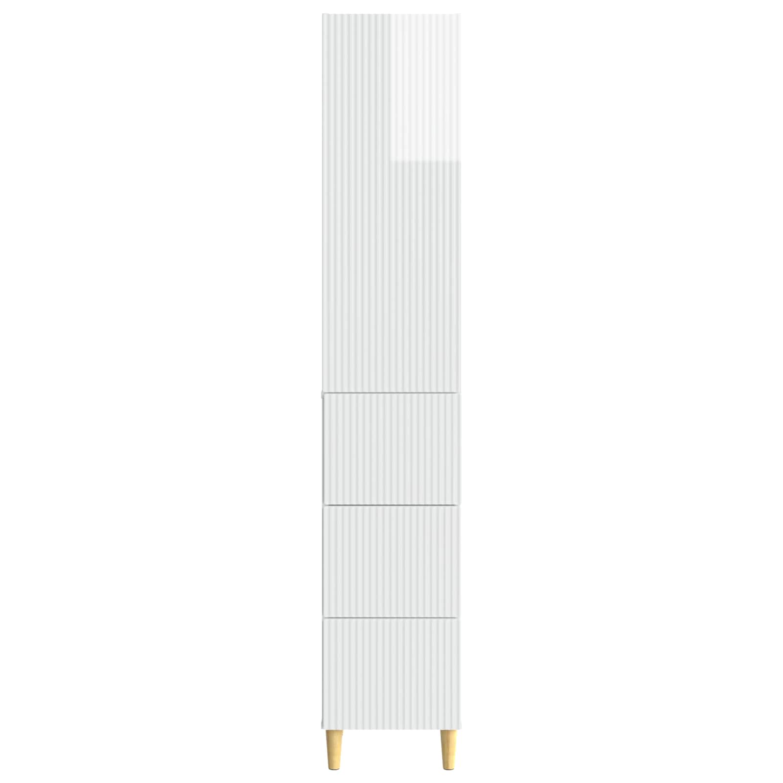 Set ormara 2 pcs Bijela visokog sjaja 33 x 34,5 x 90 cm
