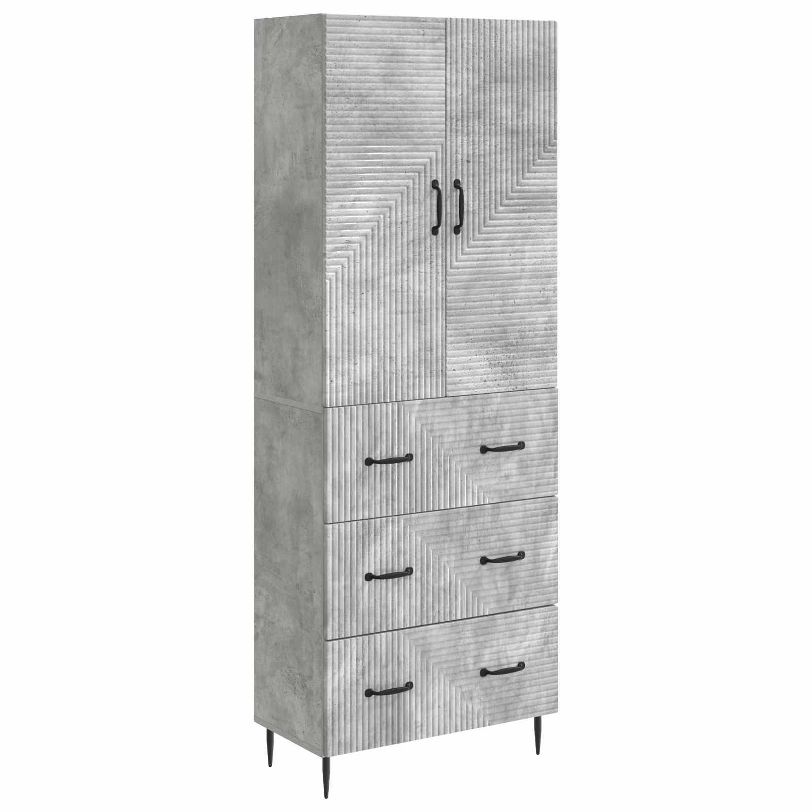 Set ormara 2 pcs Betonska siva 66 x 34,5 x 90 cm