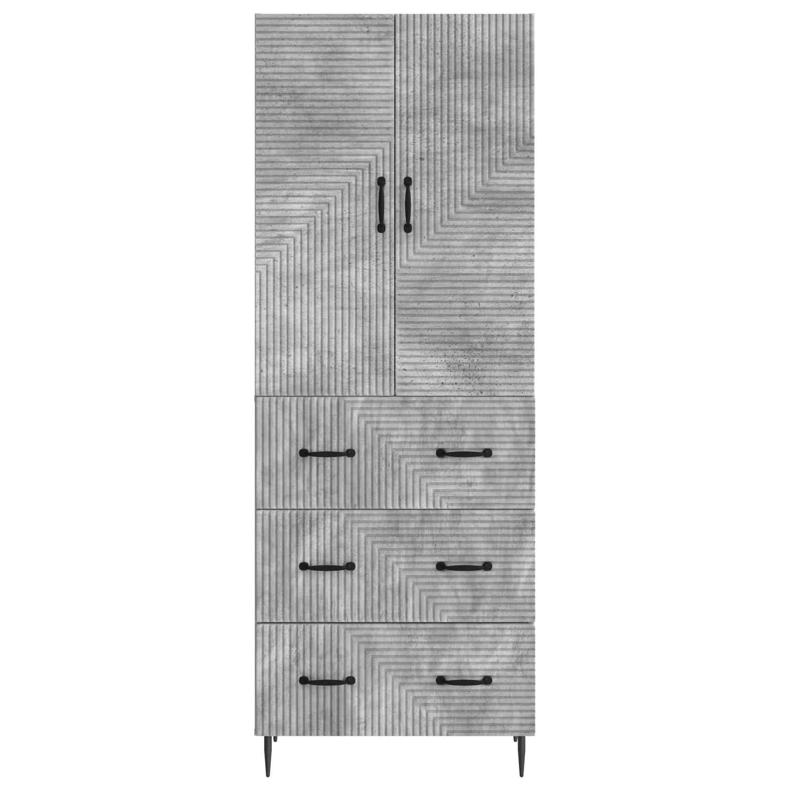 Set ormara 2 pcs Betonska siva 66 x 34,5 x 90 cm