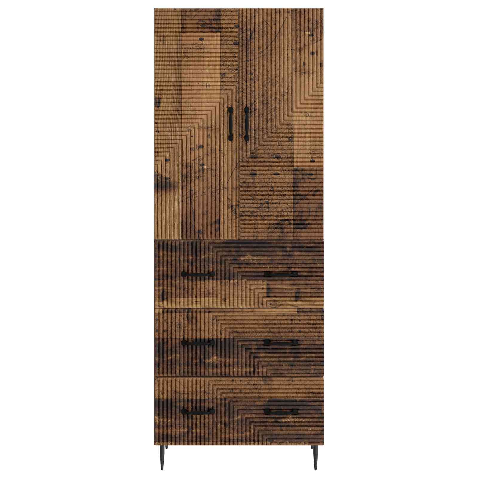Set ormara 2 pcs Staro drvo 66 x 34,5 x 90 cm Konstruirano drvo