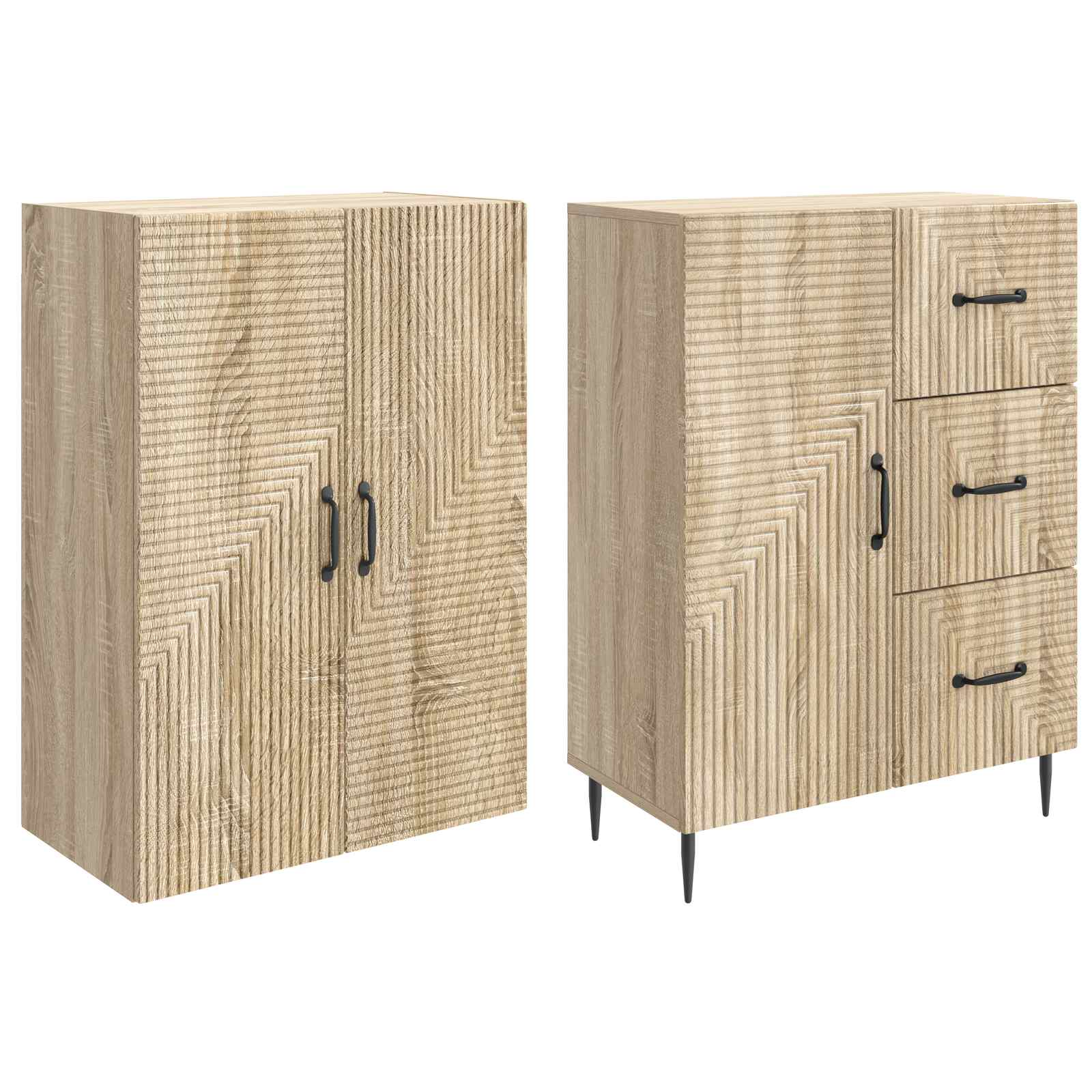 Set ormara 2 pcs Hrast sonoma 66 x 34,5 x 89,5 cm