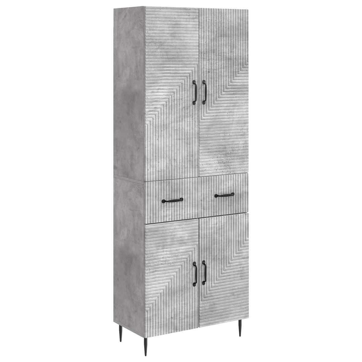 Set ormara 2 pcs Betonska siva 66 x 34,5 x 89,5 cm