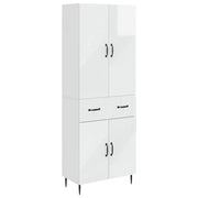 Set ormara 2 pcs Bijela visokog sjaja 66 x 34,5 x 89,5 cm