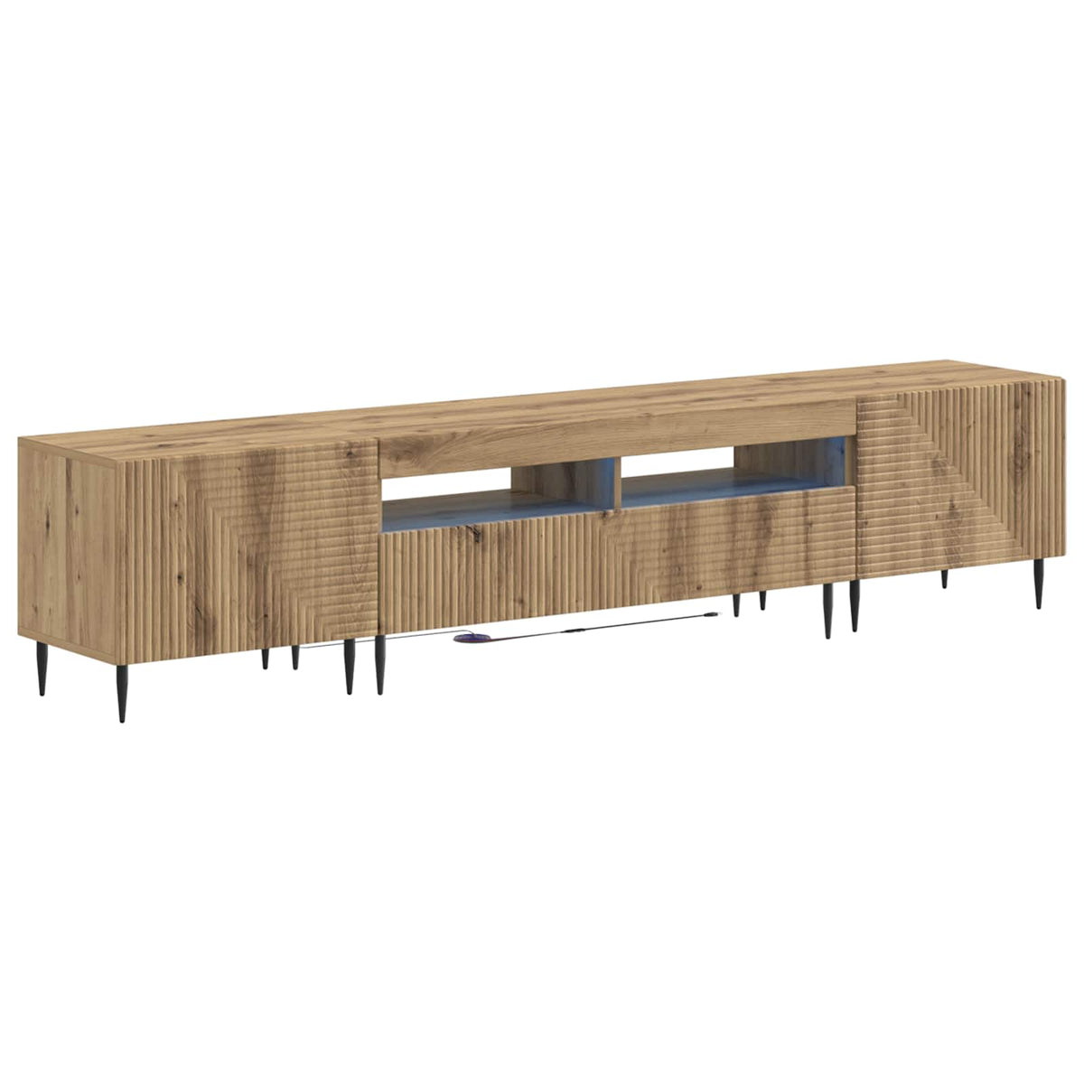3-dijelni LED TV kabinet Hrast artisan Konstruirano drvo