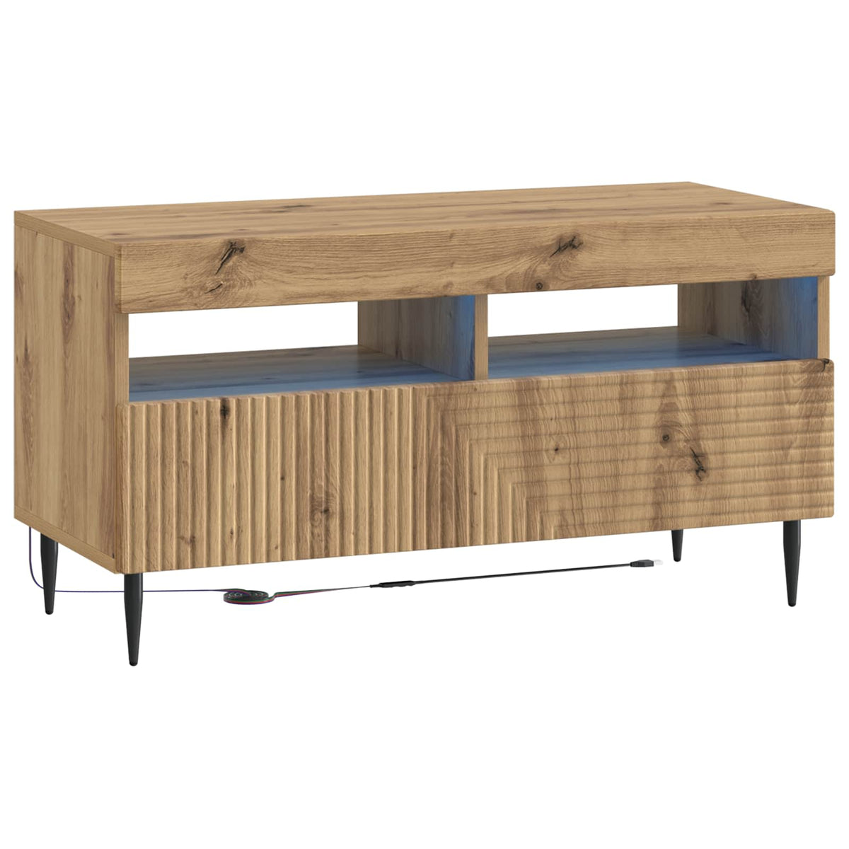 3-dijelni LED TV kabinet Hrast artisan Konstruirano drvo