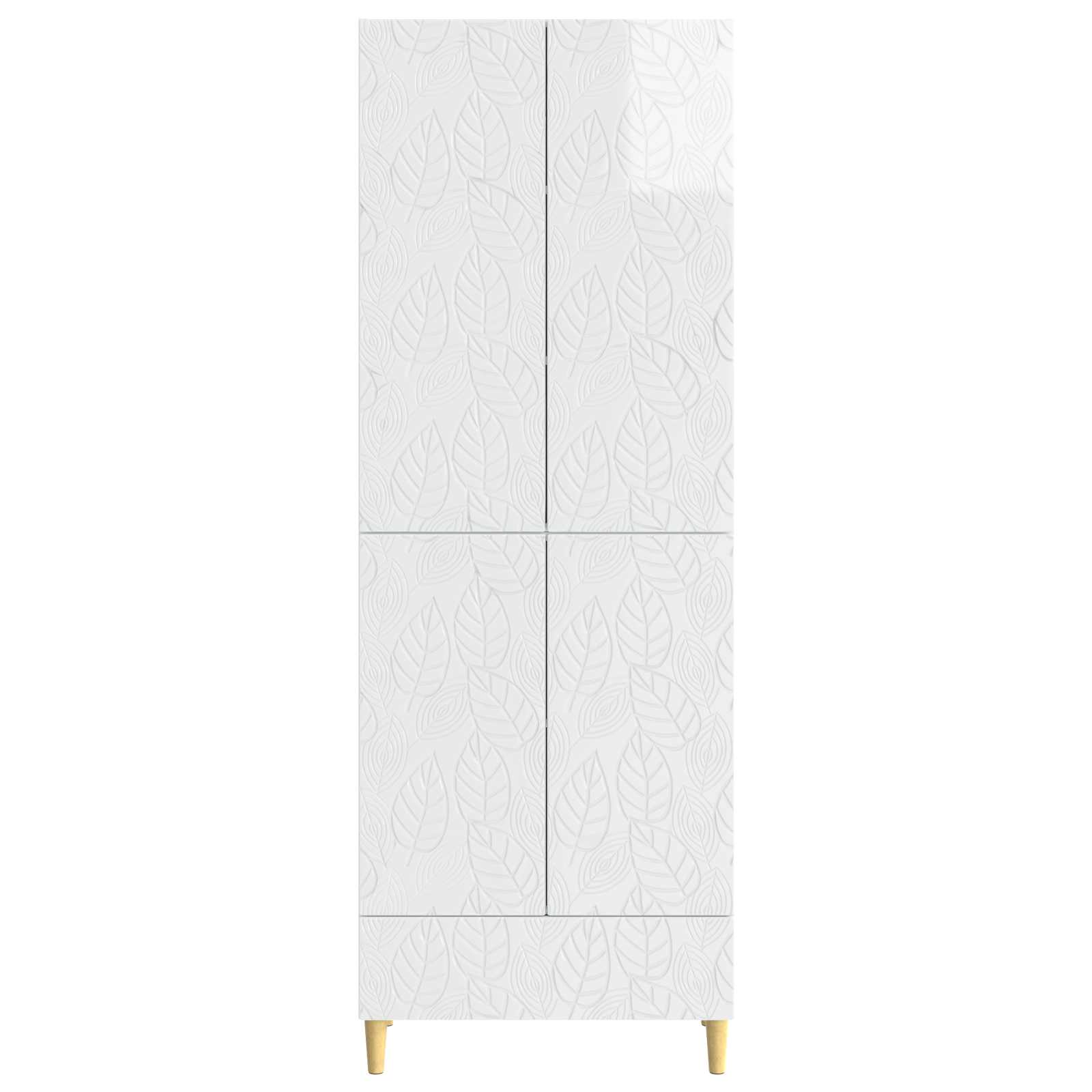 Set ormara 2 pcs Bijela visokog sjaja Konstruirano drvo