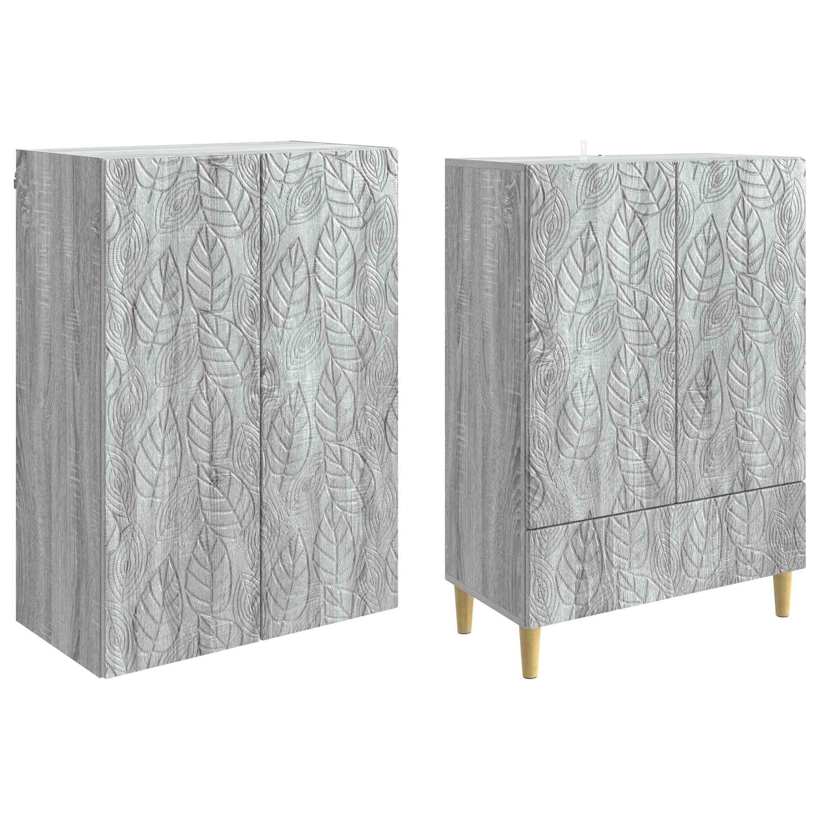Set ormara 2 pcs Siva Sonoma Konstruirano drvo