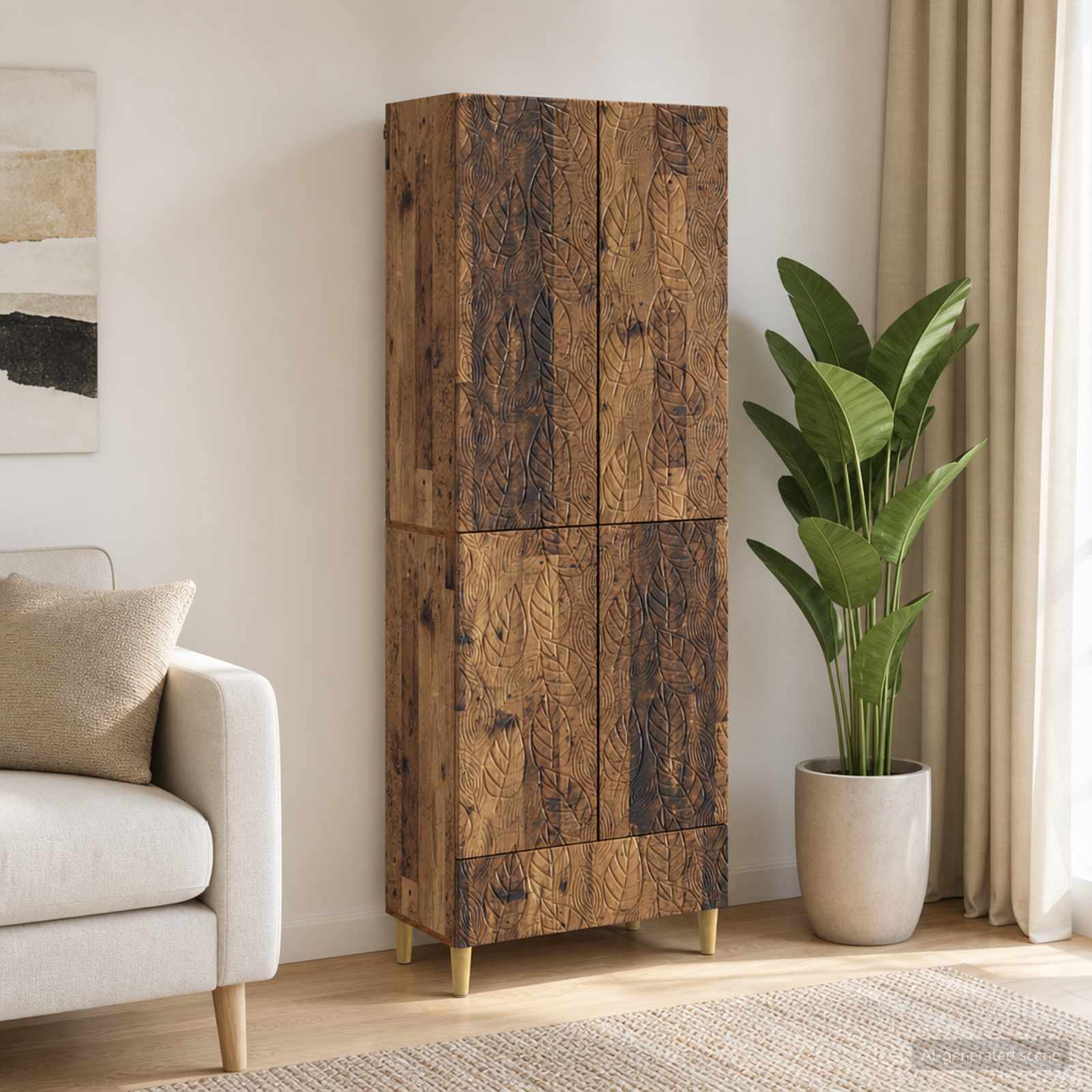 Set ormara 2 pcs Staro drvo Konstruirano drvo