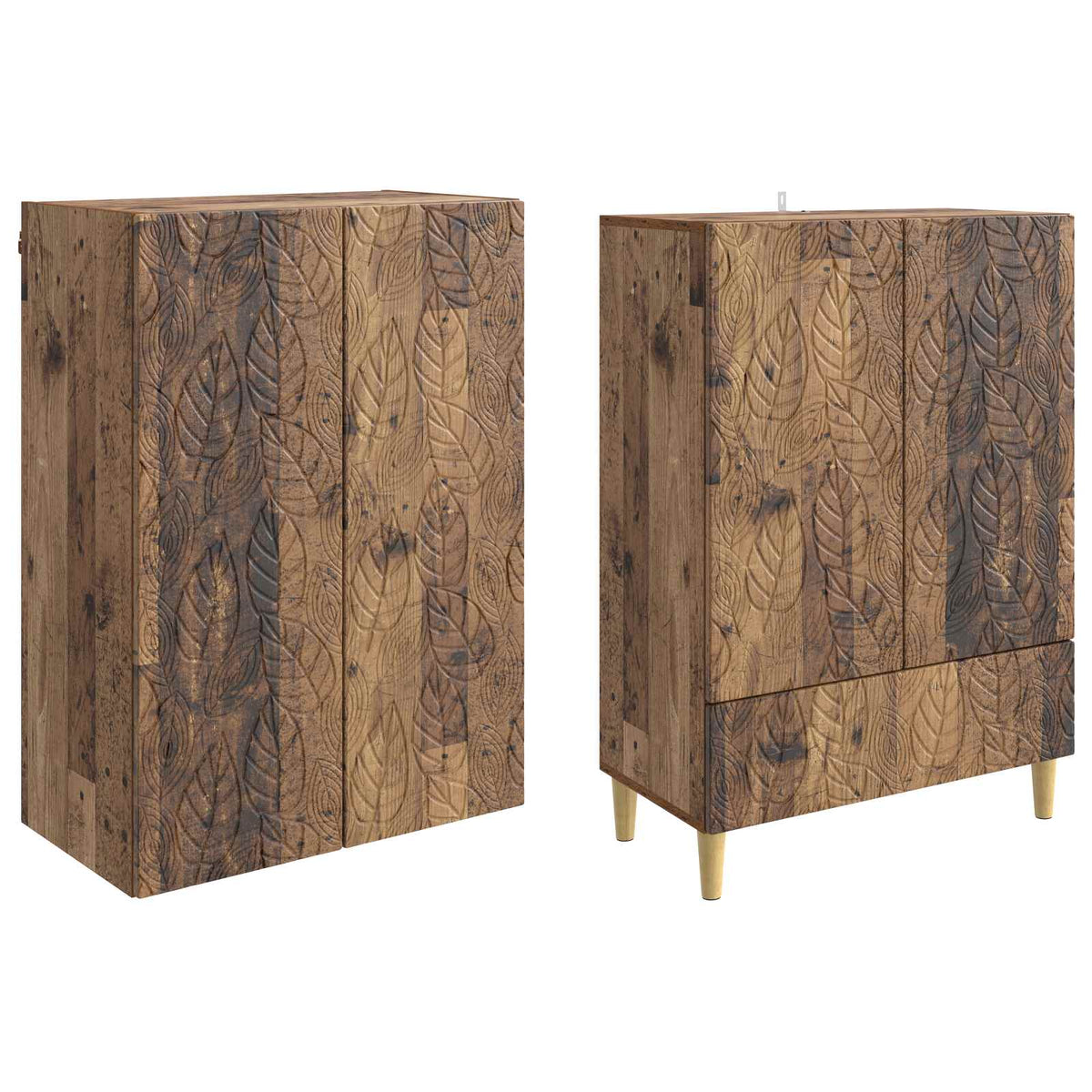 Set ormara 2 pcs Staro drvo Konstruirano drvo