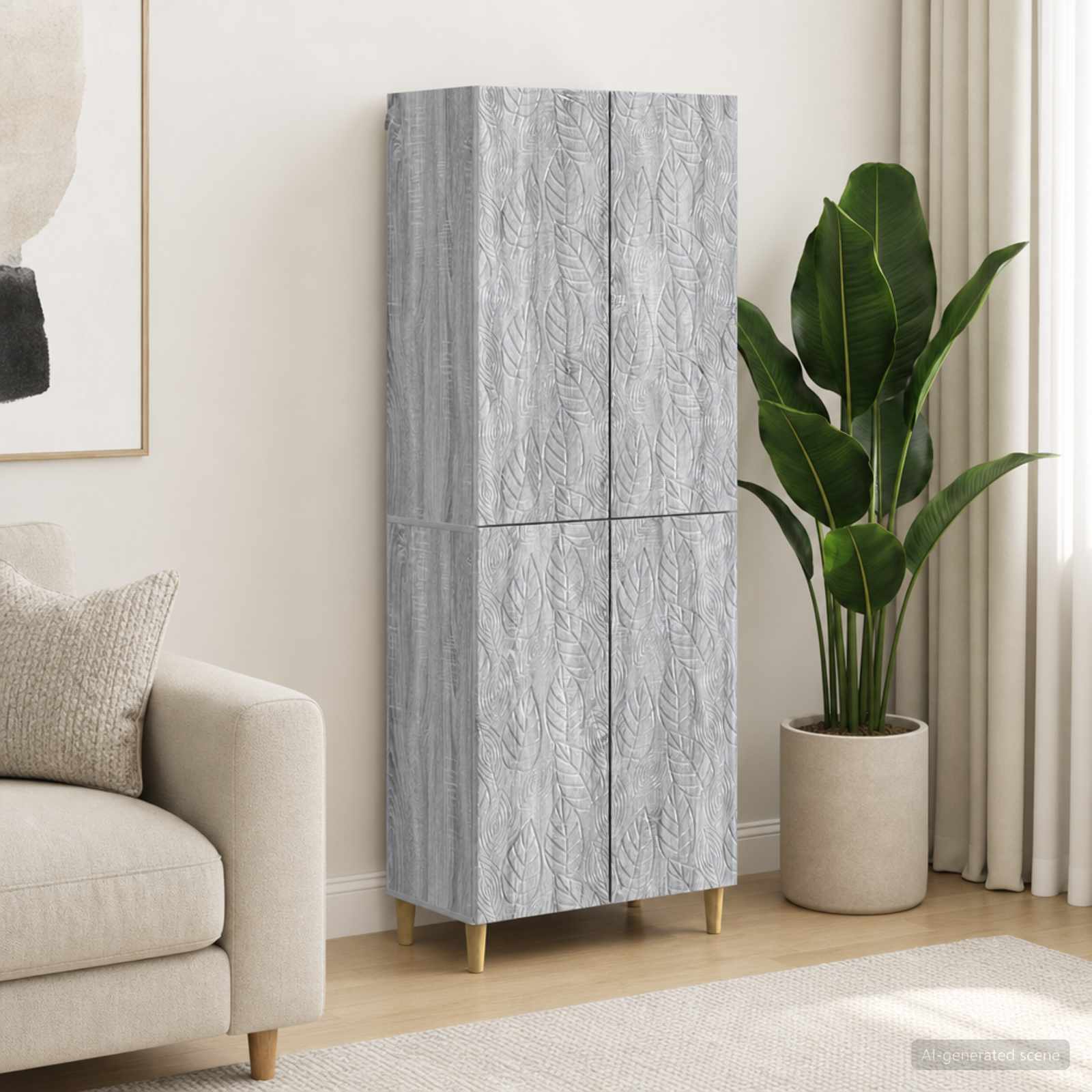 Set ormara 2 pcs Siva Sonoma Konstruirano drvo