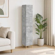 Set ormara 2 kom. Betonska siva Konstruirano drvo 33 x 34,5 x 90 cm