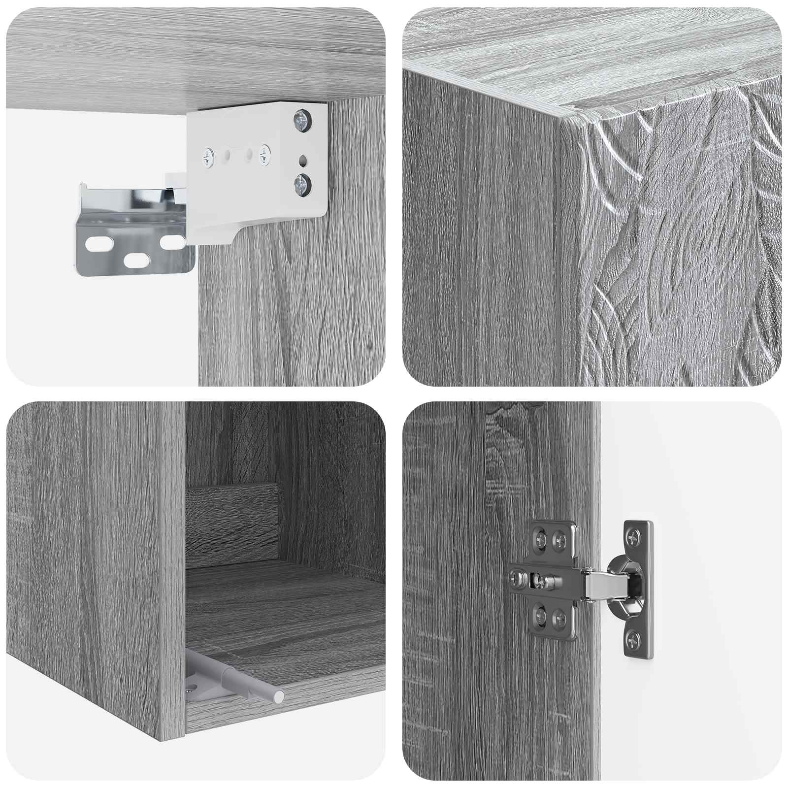 Set ormara 2 pcs Siva Sonoma Konstruirano drvo