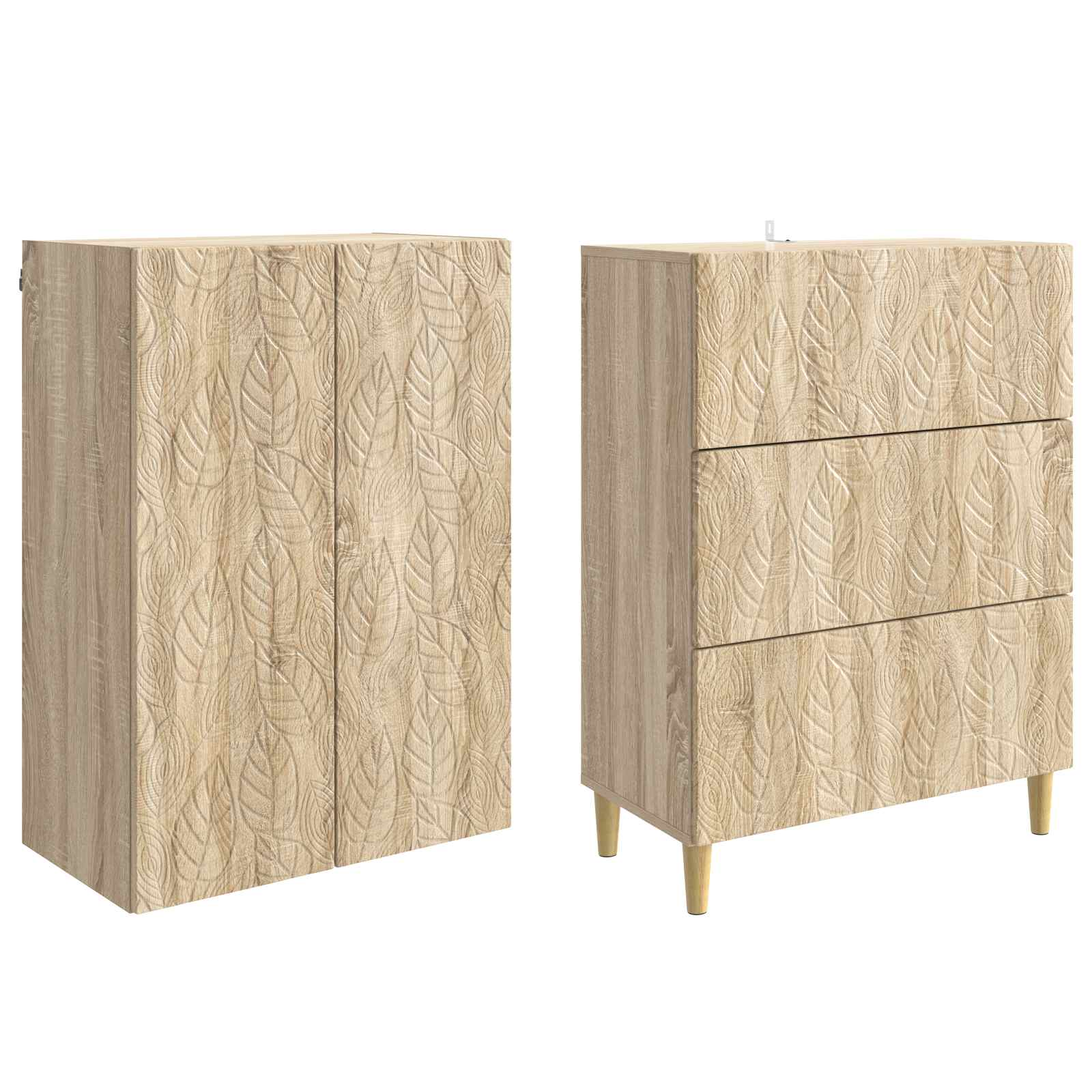 Set ormara 2 pcs Hrast sonoma 66 x 34,5 x 90 cm