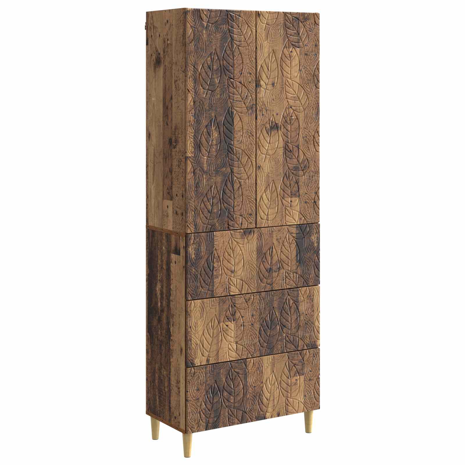 Set ormara 2 pcs Staro drvo 66 x 34,5 x 90 cm Konstruirano drvo