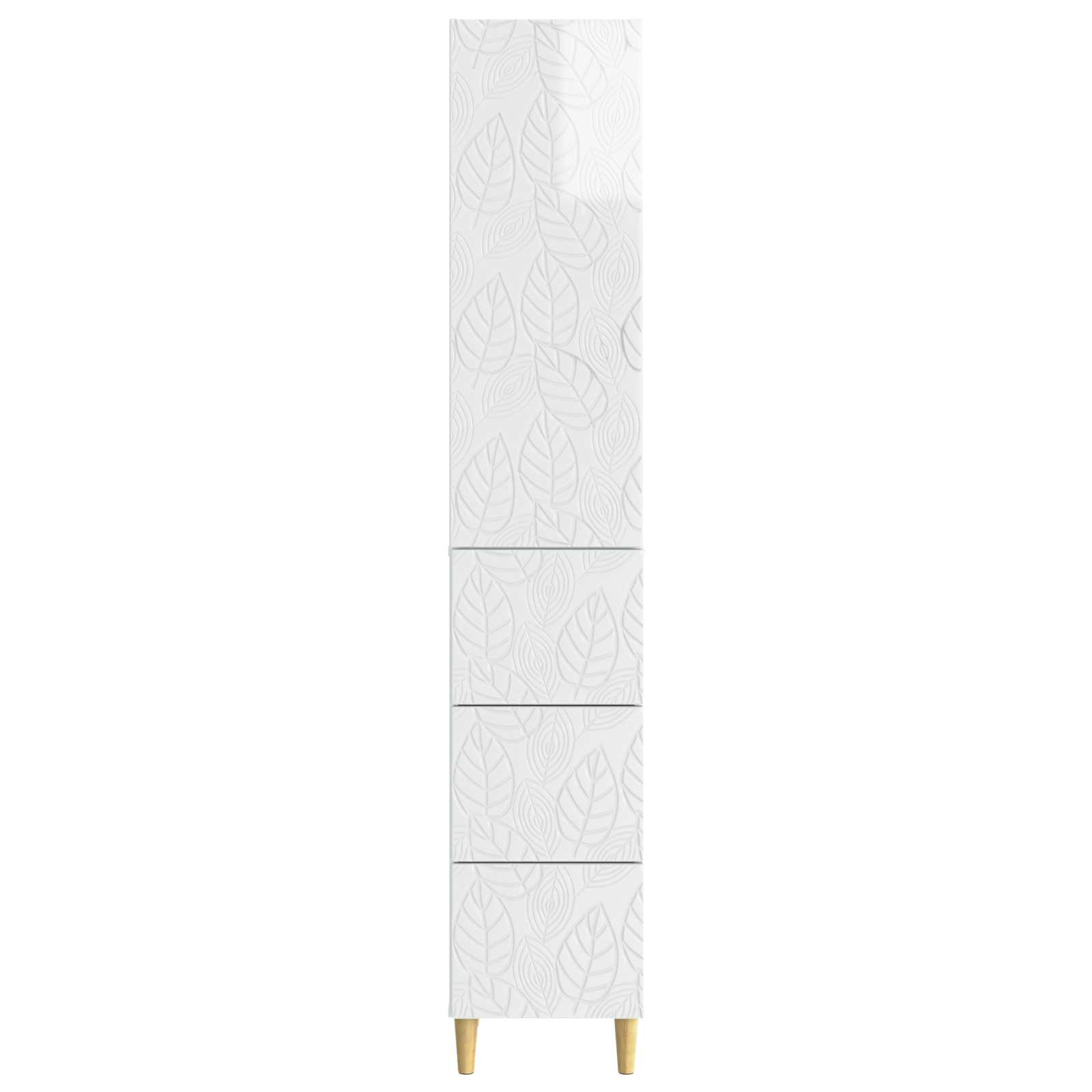 Set ormara 2 pcs Bijela visokog sjaja 33 x 34,5 x 90 cm