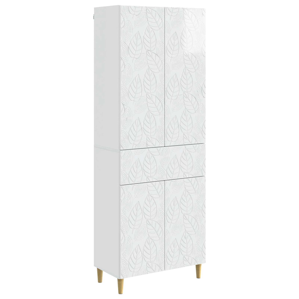 Set ormara 2 pcs Bijela visokog sjaja Konstruirano drvo