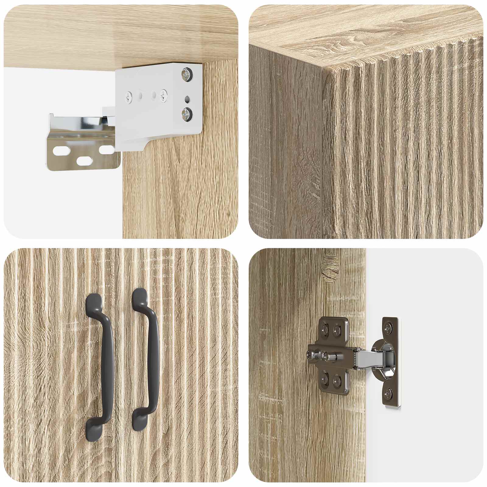 Set ormara 2 pcs Hrast sonoma Konstruirano drvo