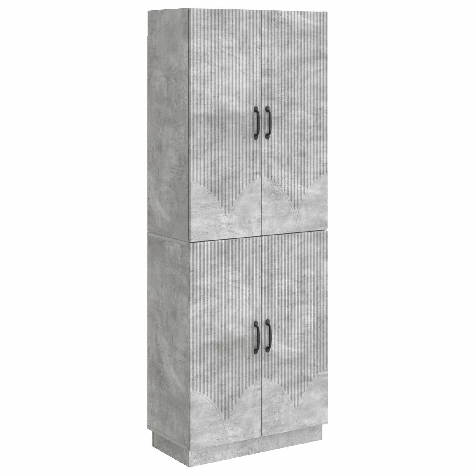Set ormara 2 pcs Betonska siva Konstruirano drvo
