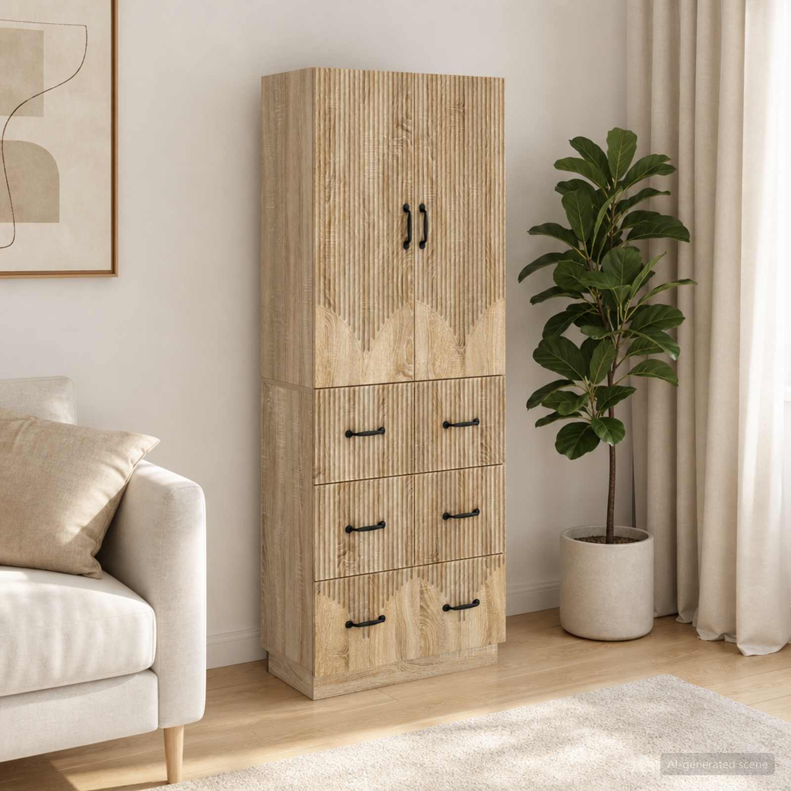 Set ormara 2 pcs Hrast sonoma 66 x 34,5 x 87 cm
