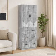 Set ormara 2 pcs Siva Sonoma 66 x 34,5 x 87 cm