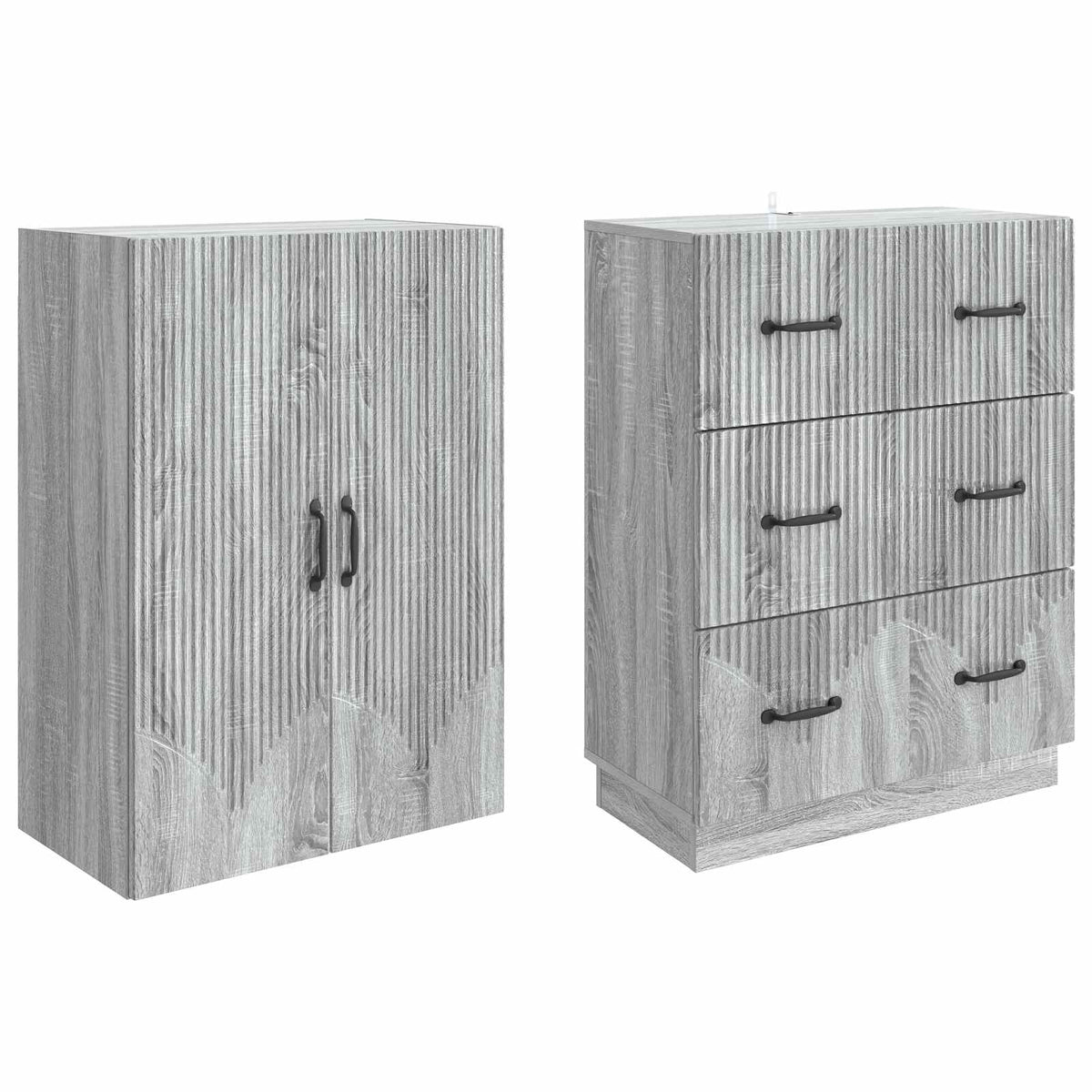 Set ormara 2 pcs Siva Sonoma 66 x 34,5 x 87 cm