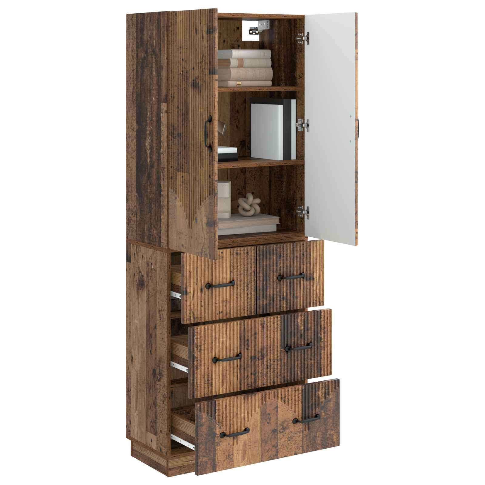 Set ormara 2 pcs Staro drvo 66 x 34,5 x 87 cm Konstruirano drvo