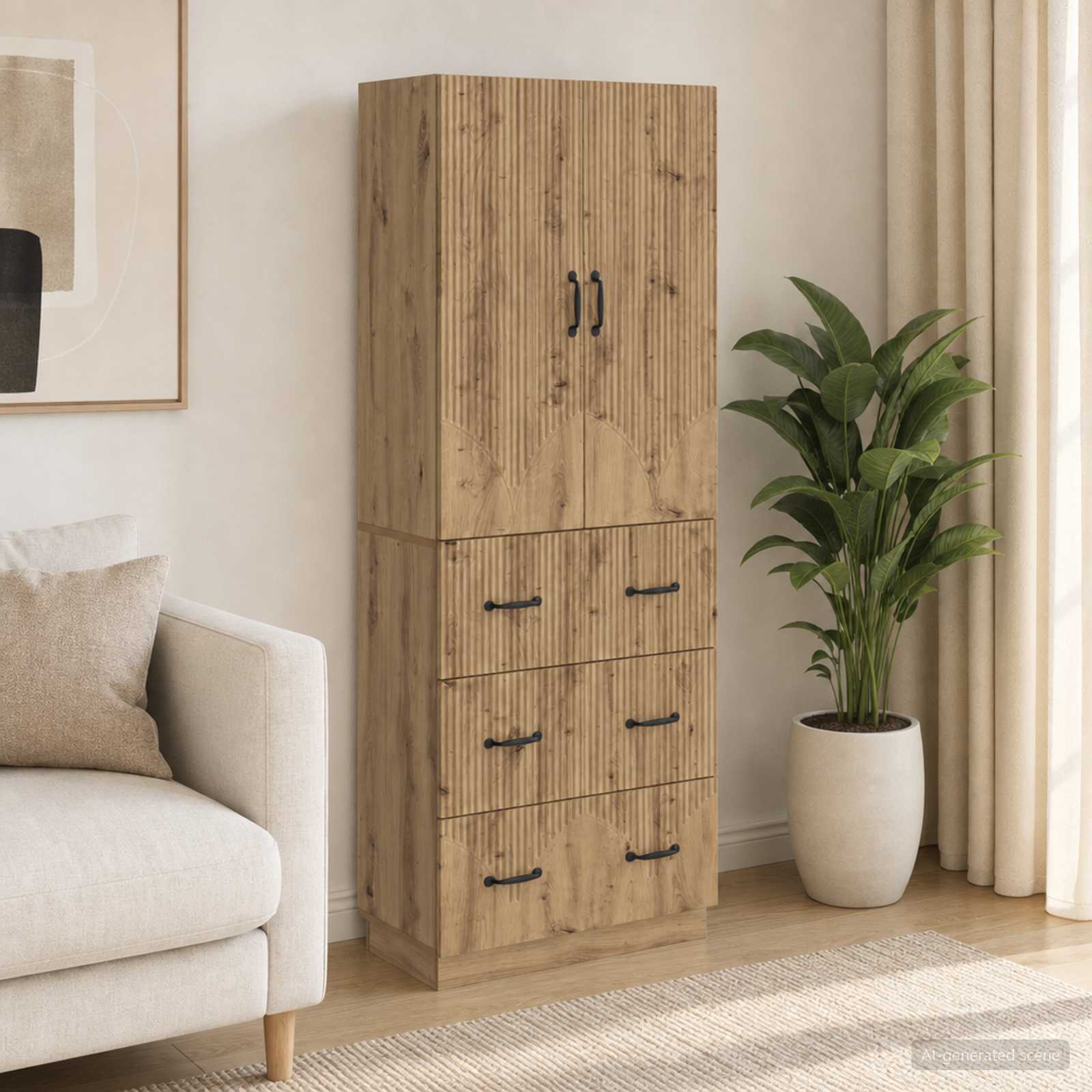 Set ormara 2 kom. 66 x 34,5 x 87 cm Konstruirano drvo
