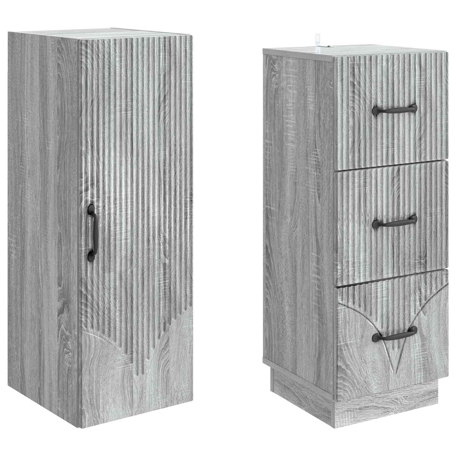 Set ormara 2 pcs Siva Sonoma 33 x 34,5 x 87 cm