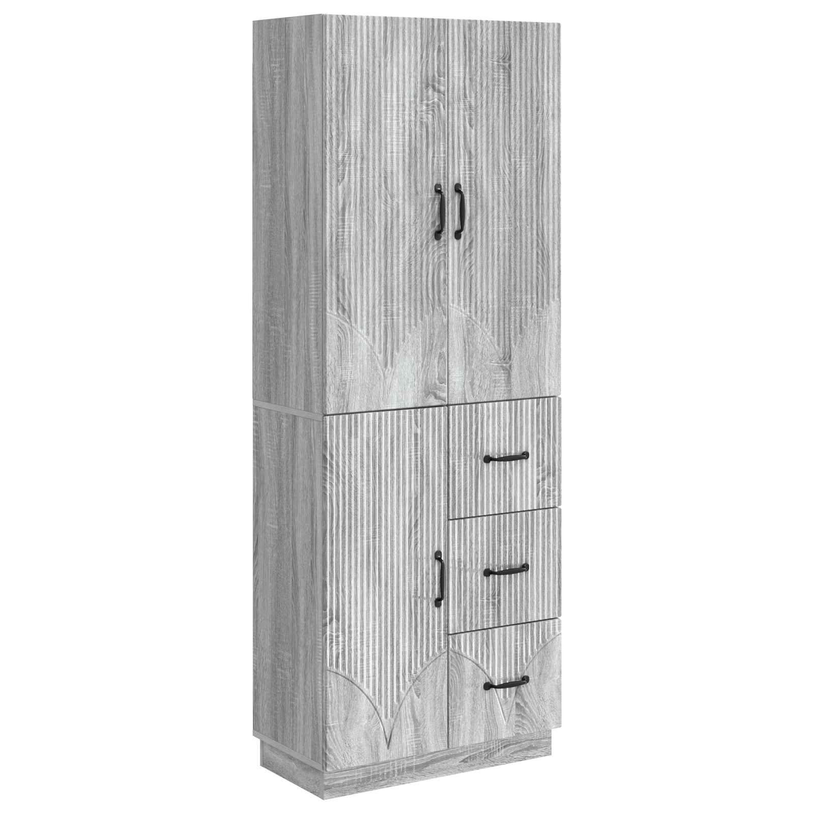 Set ormara 2 pcs Siva Sonoma Konstruirano drvo