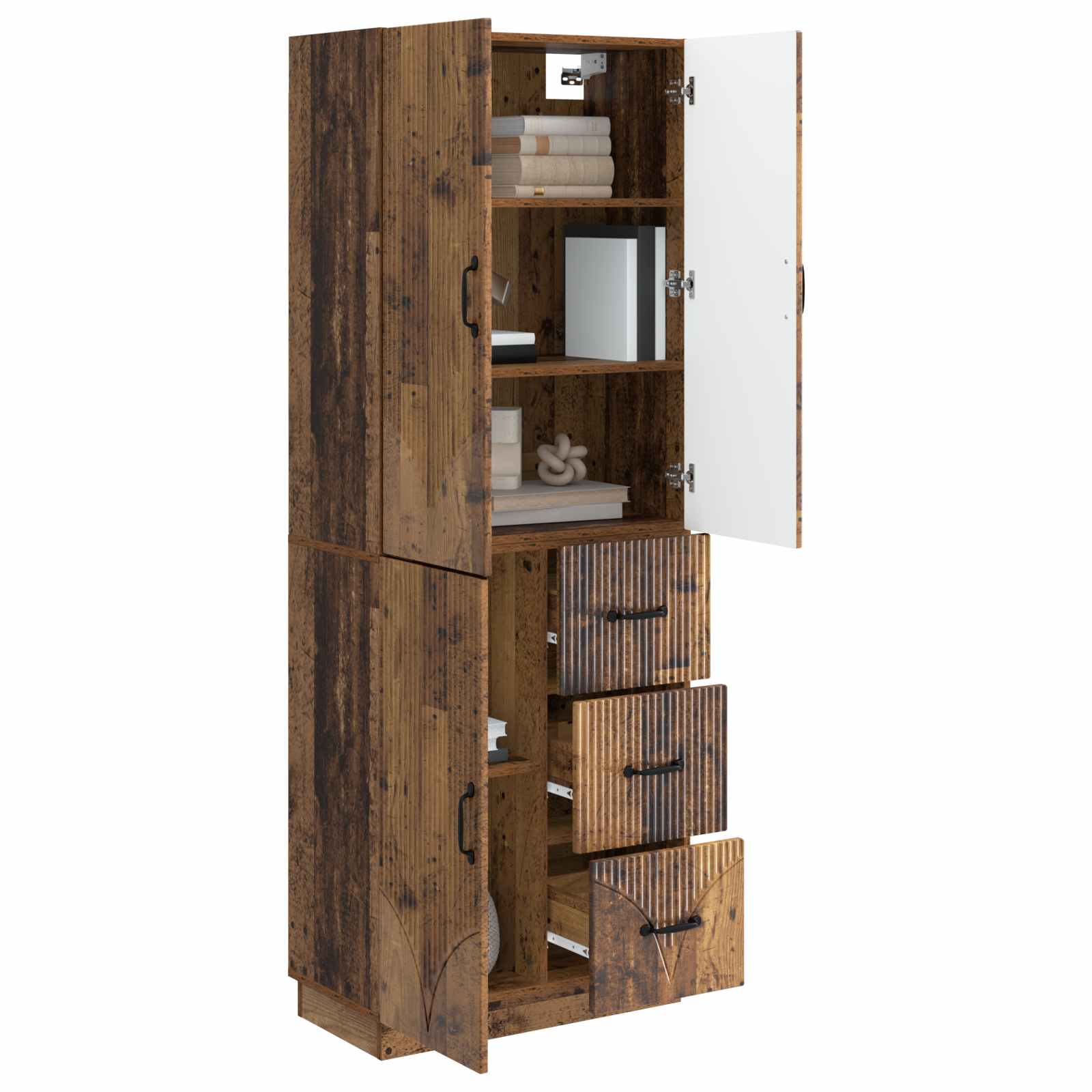 Set ormara 2 pcs Staro drvo Konstruirano drvo