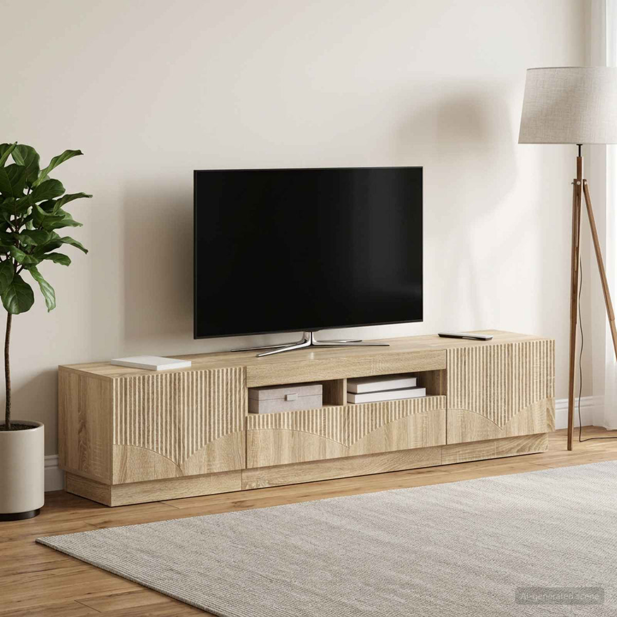 LED TV kabinet HOORN 3 kom. Hrast sonoma Konstruirano drvo Smeđa 81 x 35 x 40 cm