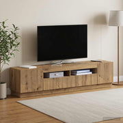 LED TV kabinet HOORN 3 kom. Hrast artisan Konstruirano drvo Siva 100 x 35 x 40 cm