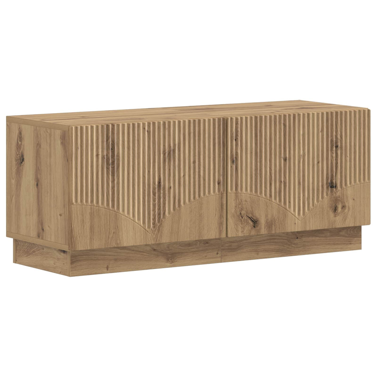 LED TV kabinet HOORN 3 kom. Hrast artisan Konstruirano drvo Siva 100 x 35 x 40 cm