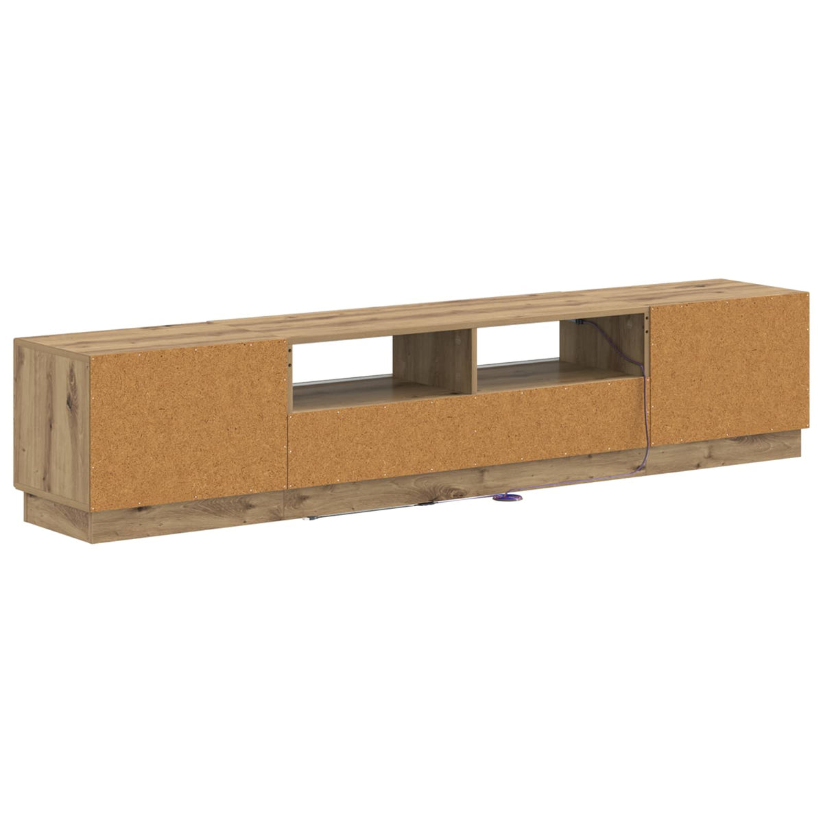 LED TV kabinet HOORN 3 kom. Hrast artisan Konstruirano drvo Siva 100 x 35 x 40 cm