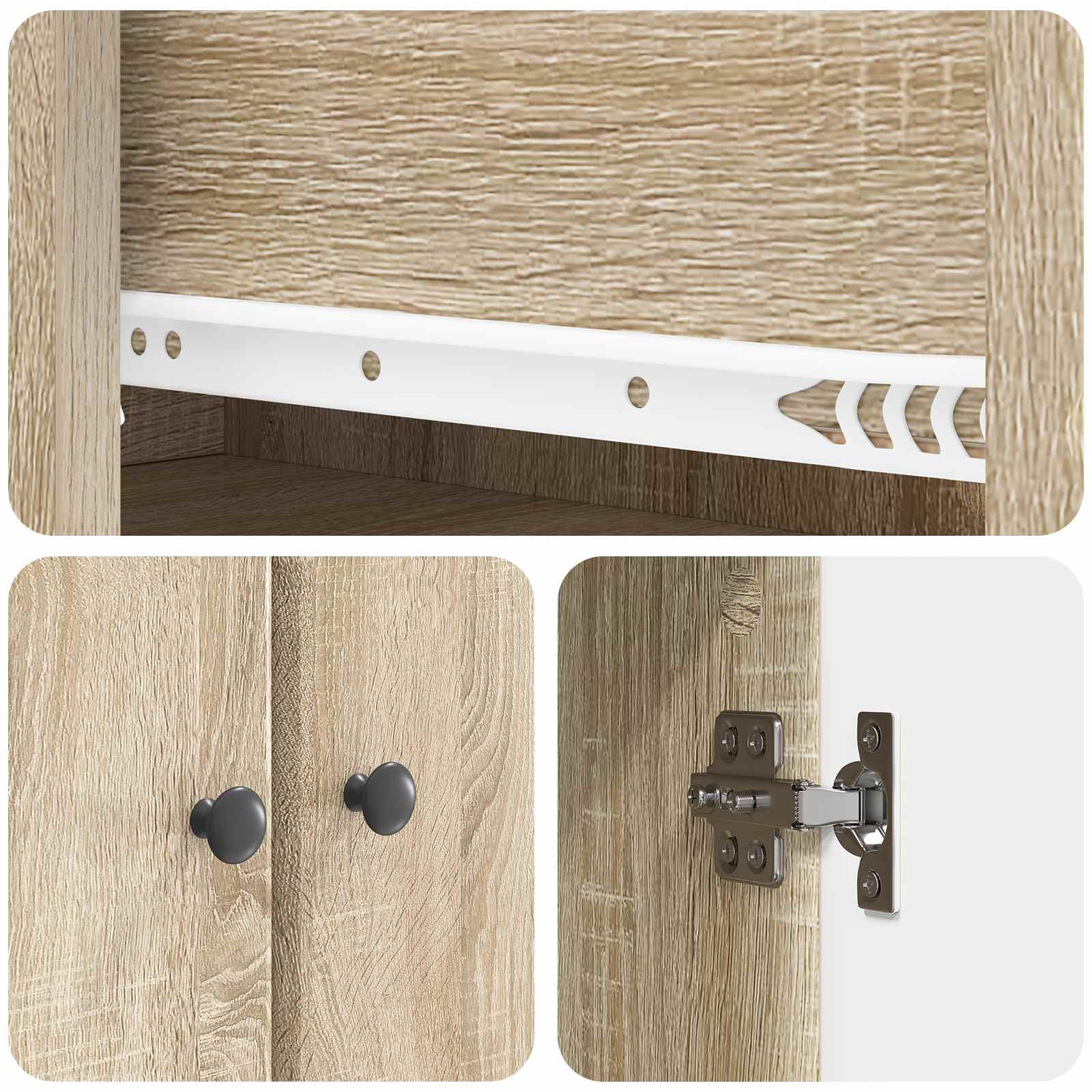 Set ormara 2 pcs Hrast sonoma Konstruirano drvo