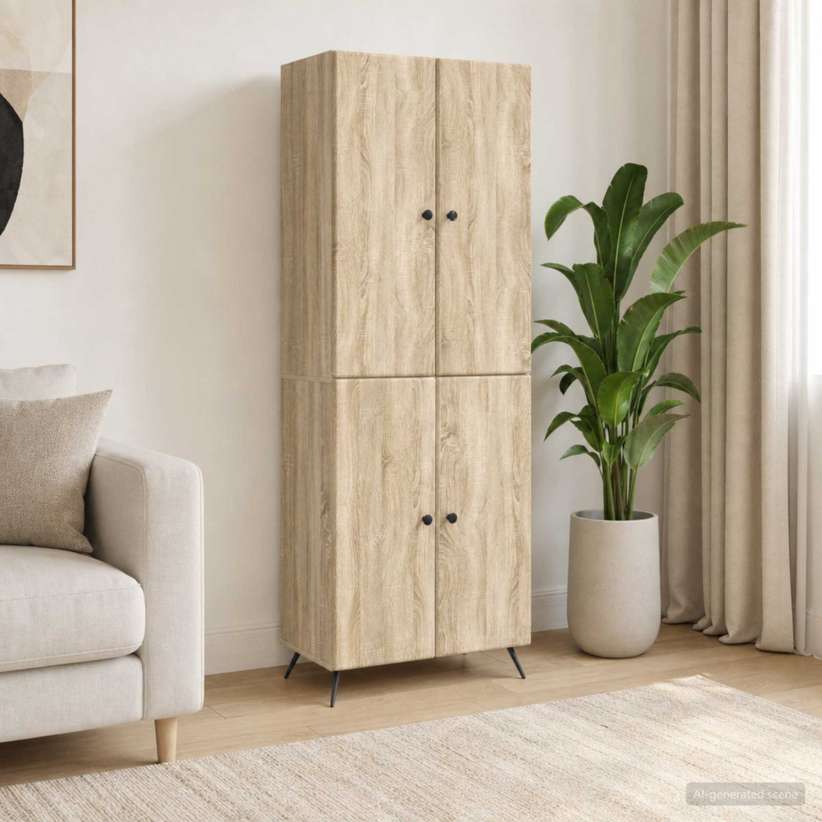 Set ormara 2 kom. Hrast sonoma Konstruirano drvo Smeđa 69 x 34,5 x 90 cm