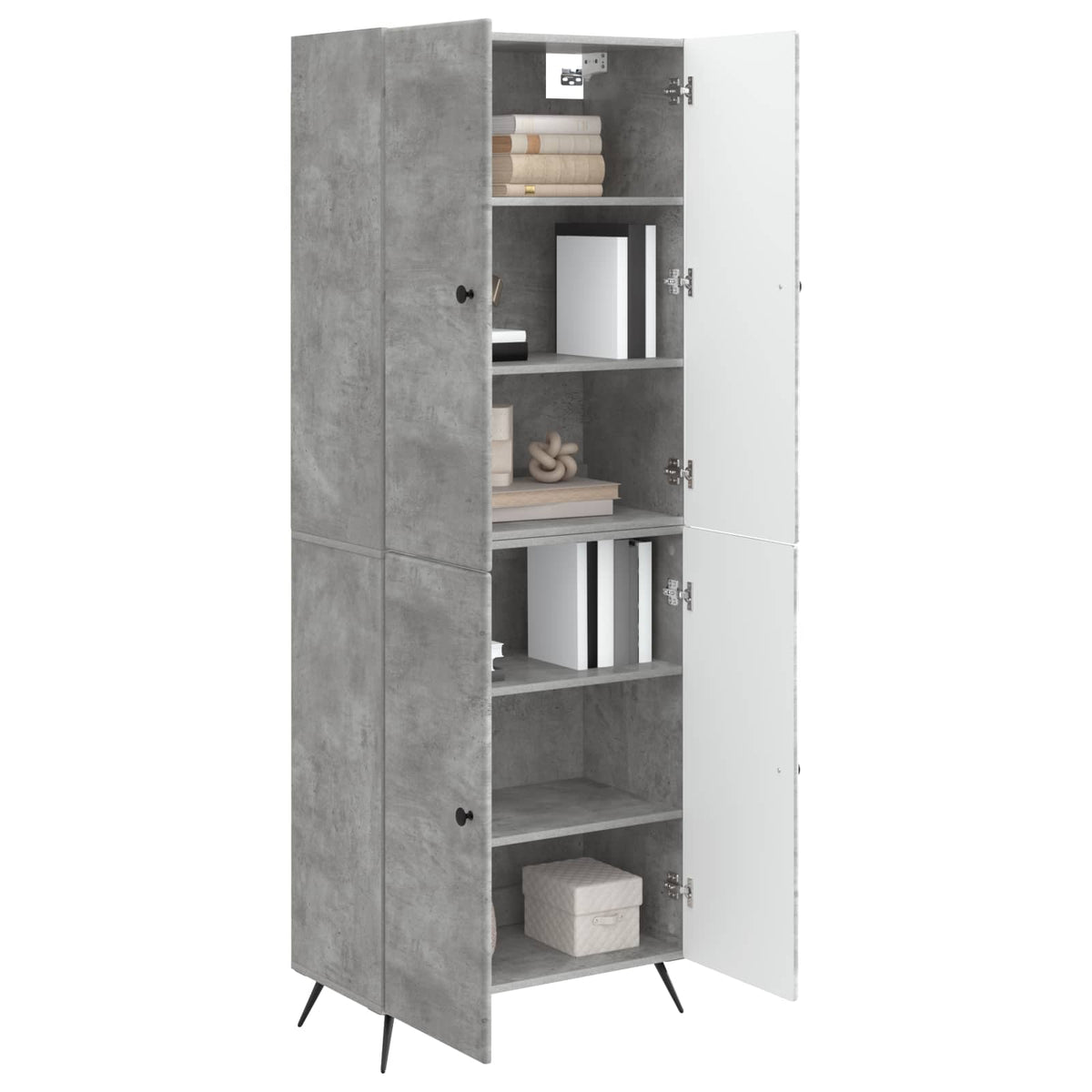 Set ormara 2 kom. Betonska siva Konstruirano drvo 69 x 34,5 x 90 cm