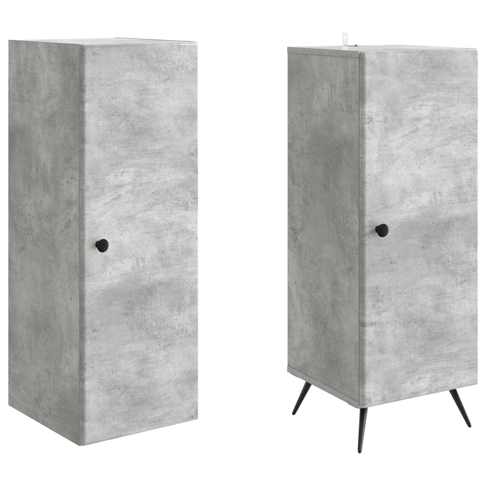 Set ormara 2 pcs Betonska siva Konstruirano drvo