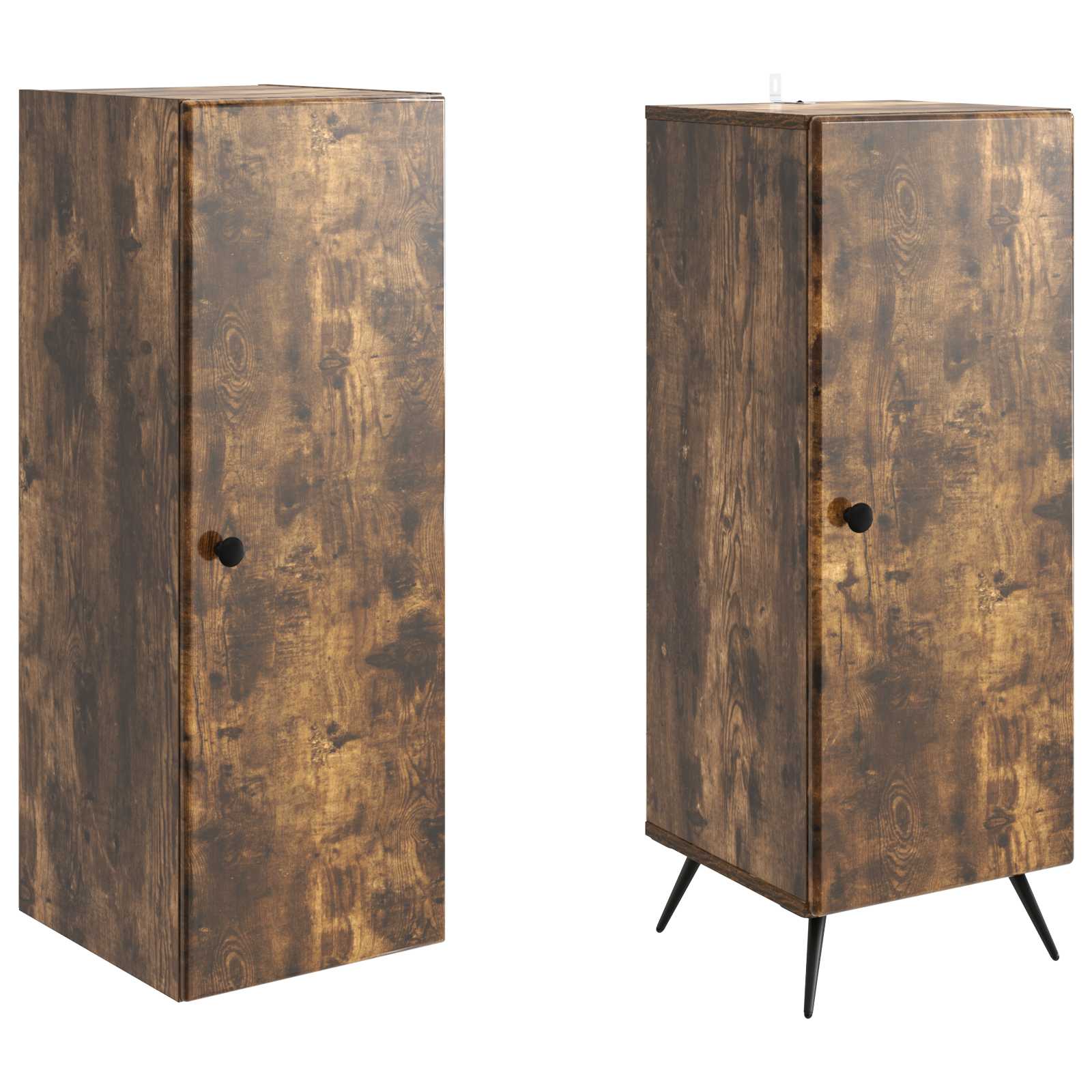 Set ormara 2 pcs Dimljeni hrast Konstruirano drvo