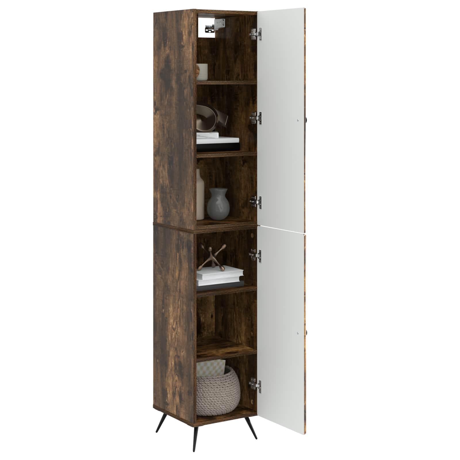 Set ormara 2 pcs Dimljeni hrast Konstruirano drvo