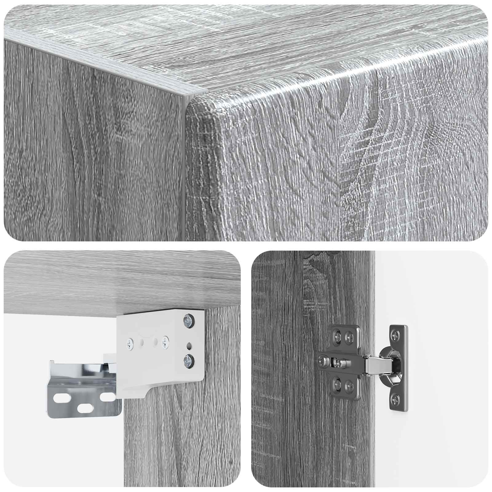Set ormara 2 pcs Siva Sonoma Konstruirano drvo