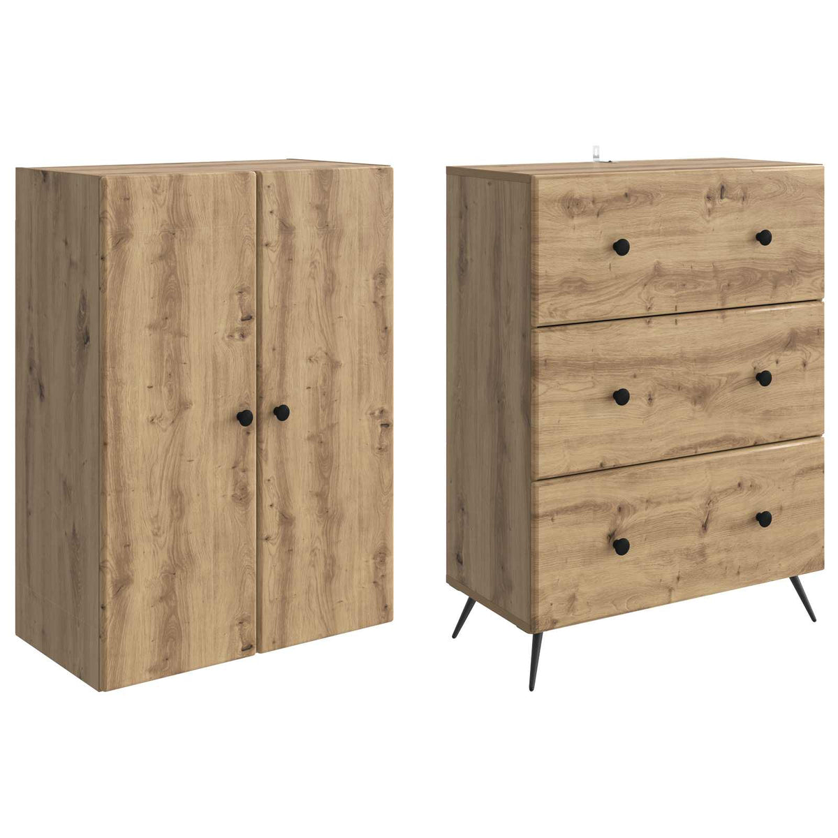Set ormara 2 kom. 66 x 34,5 x 90 cm Konstruirano drvo